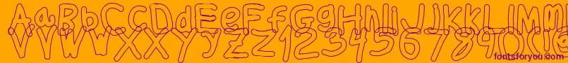 Thickerthanol Font – Purple Fonts on Orange Background