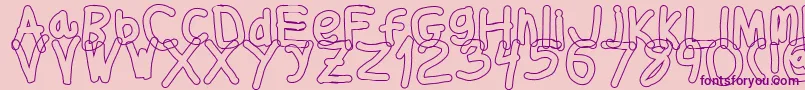 Thickerthanol Font – Purple Fonts on Pink Background