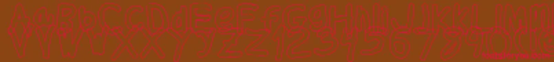 Thickerthanol Font – Red Fonts on Brown Background