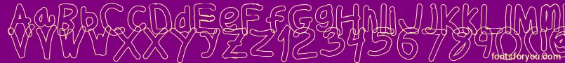Thickerthanol Font – Yellow Fonts on Purple Background