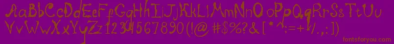 Diarybauk Font – Brown Fonts on Purple Background