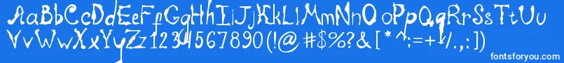 Diarybauk Font – White Fonts on Blue Background
