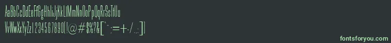 Galina Font – Green Fonts on Black Background