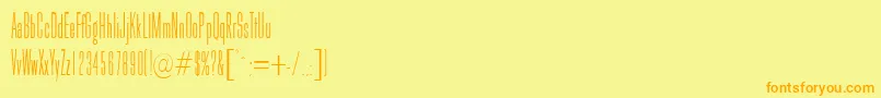 Galina Font – Orange Fonts on Yellow Background