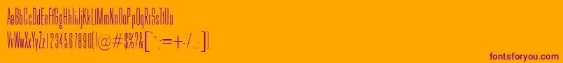 Galina Font – Purple Fonts on Orange Background