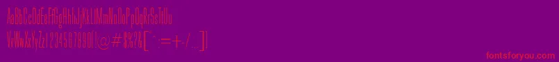 Galina Font – Red Fonts on Purple Background