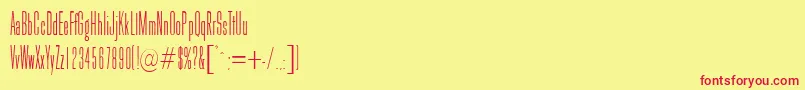 Galina Font – Red Fonts on Yellow Background