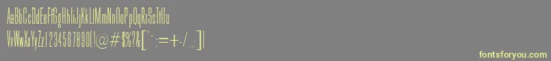 Galina Font – Yellow Fonts on Gray Background