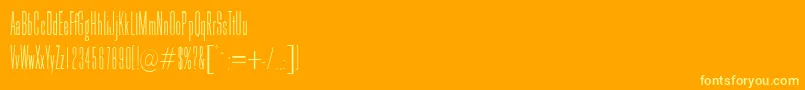 Galina Font – Yellow Fonts on Orange Background