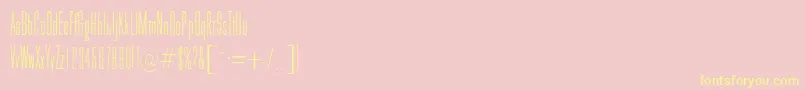 Galina Font – Yellow Fonts on Pink Background