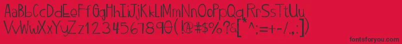 Twiggypopscratch Font – Black Fonts on Red Background