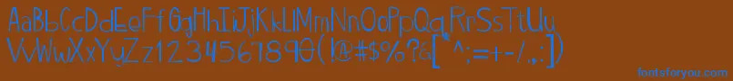 Twiggypopscratch Font – Blue Fonts on Brown Background