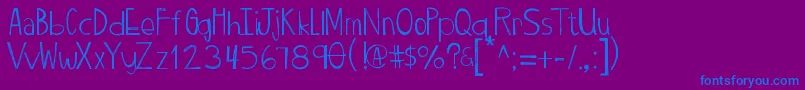 Twiggypopscratch Font – Blue Fonts on Purple Background