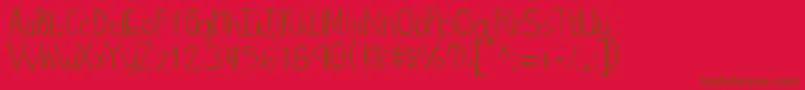 Twiggypopscratch Font – Brown Fonts on Red Background