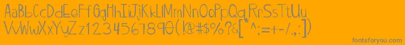 Twiggypopscratch Font – Gray Fonts on Orange Background