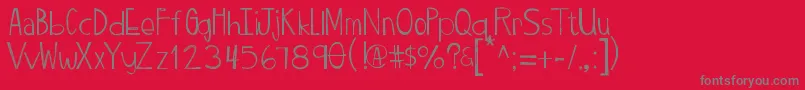 Czcionka Twiggypopscratch – szare czcionki na czerwonym tle