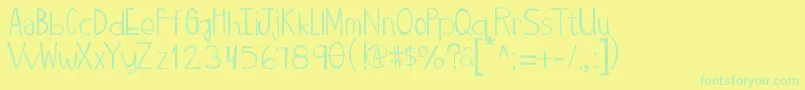 Twiggypopscratch Font – Green Fonts on Yellow Background