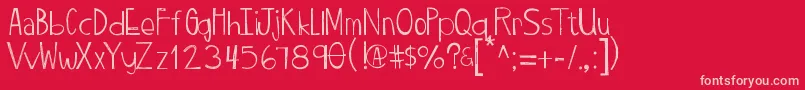 Twiggypopscratch Font – Pink Fonts on Red Background