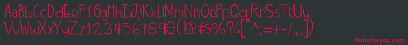 Twiggypopscratch Font – Red Fonts on Black Background