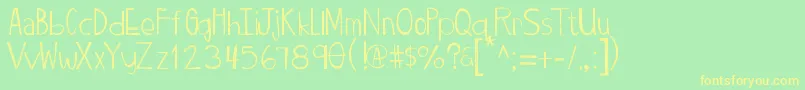 More about Twiggypopscratch Font Twiggypopscratch Font – Yellow Fonts on Green Background