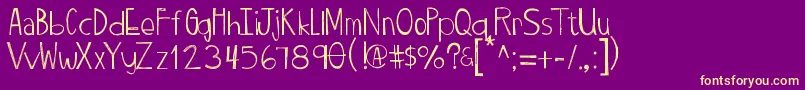 Twiggypopscratch Font – Yellow Fonts on Purple Background