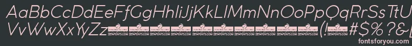 CocogothicLightitalicTrial Font – Pink Fonts on Black Background