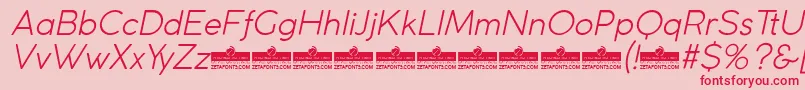 CocogothicLightitalicTrial Font – Red Fonts on Pink Background