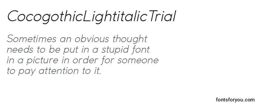 CocogothicLightitalicTrial Font