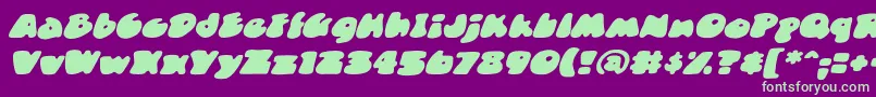 DuncecapBbItalic Font – Green Fonts on Purple Background