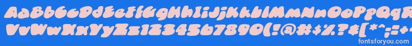 DuncecapBbItalic Font – Pink Fonts on Blue Background