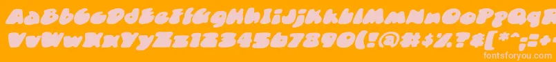 DuncecapBbItalic Font – Pink Fonts on Orange Background