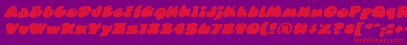 DuncecapBbItalic Font – Red Fonts on Purple Background