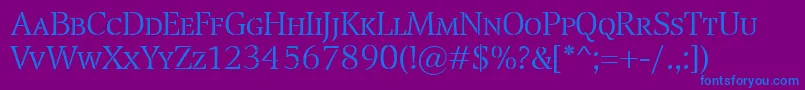 TransportLightSc Font – Blue Fonts on Purple Background