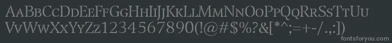 TransportLightSc Font – Gray Fonts on Black Background