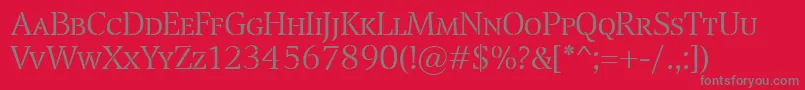 TransportLightSc Font – Gray Fonts on Red Background