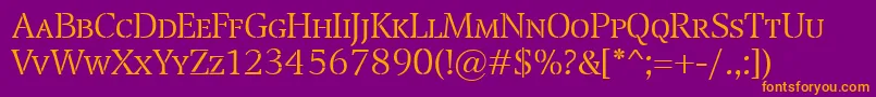 TransportLightSc Font – Orange Fonts on Purple Background