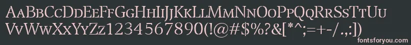 TransportLightSc Font – Pink Fonts on Black Background