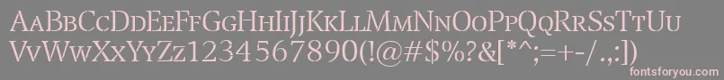 TransportLightSc Font – Pink Fonts on Gray Background