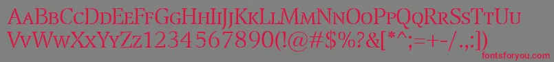 TransportLightSc Font – Red Fonts on Gray Background