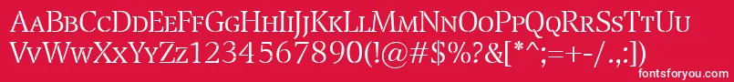 TransportLightSc Font – White Fonts on Red Background