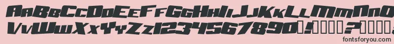AftershockDebrisSolidItalic-Schriftart – Schwarze Schriften auf rosa Hintergrund