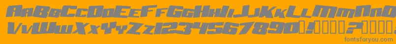 Czcionka AftershockDebrisSolidItalic – szare czcionki na pomarańczowym tle