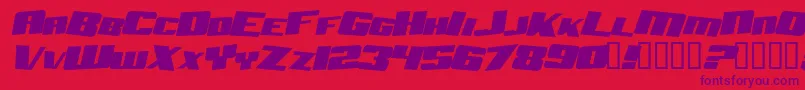 Шрифт AftershockDebrisSolidItalic – фиолетовые шрифты на красном фоне