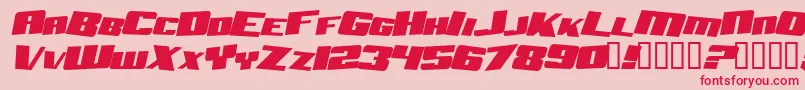 fuente AftershockDebrisSolidItalic – Fuentes Rojas Sobre Fondo Rosa