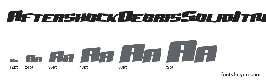 AftershockDebrisSolidItalic Font Sizes