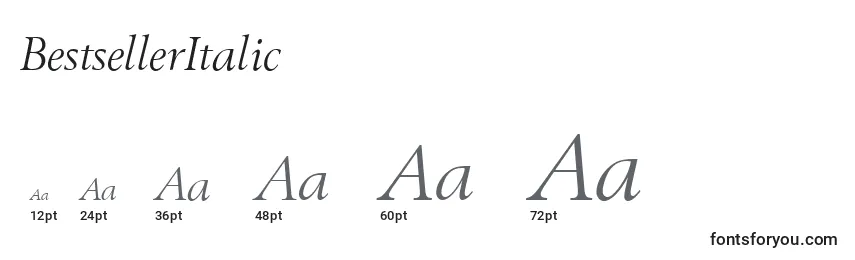 BestsellerItalic Font Sizes