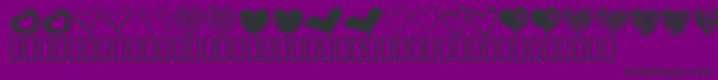 Шрифт KrHeartalicious – чёрные шрифты на фиолетовом фоне
