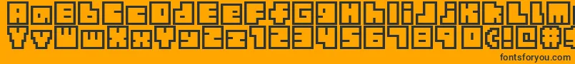 TinyBoxbita10 Font – Black Fonts on Orange Background