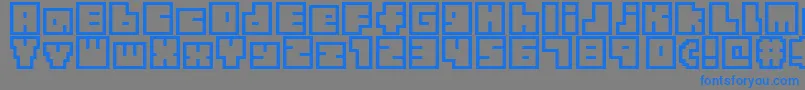 Police TinyBoxbita10 – polices bleues sur fond gris
