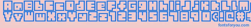TinyBoxbita10 Font – Blue Fonts on Pink Background
